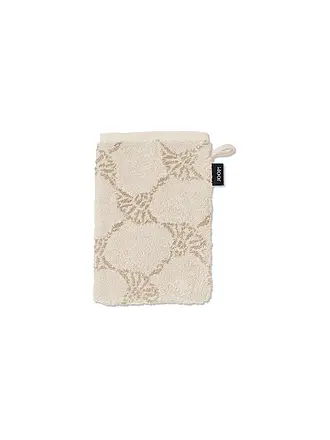 JOOP | Waschhandschuh Cornflower 16x22cm Silber | creme